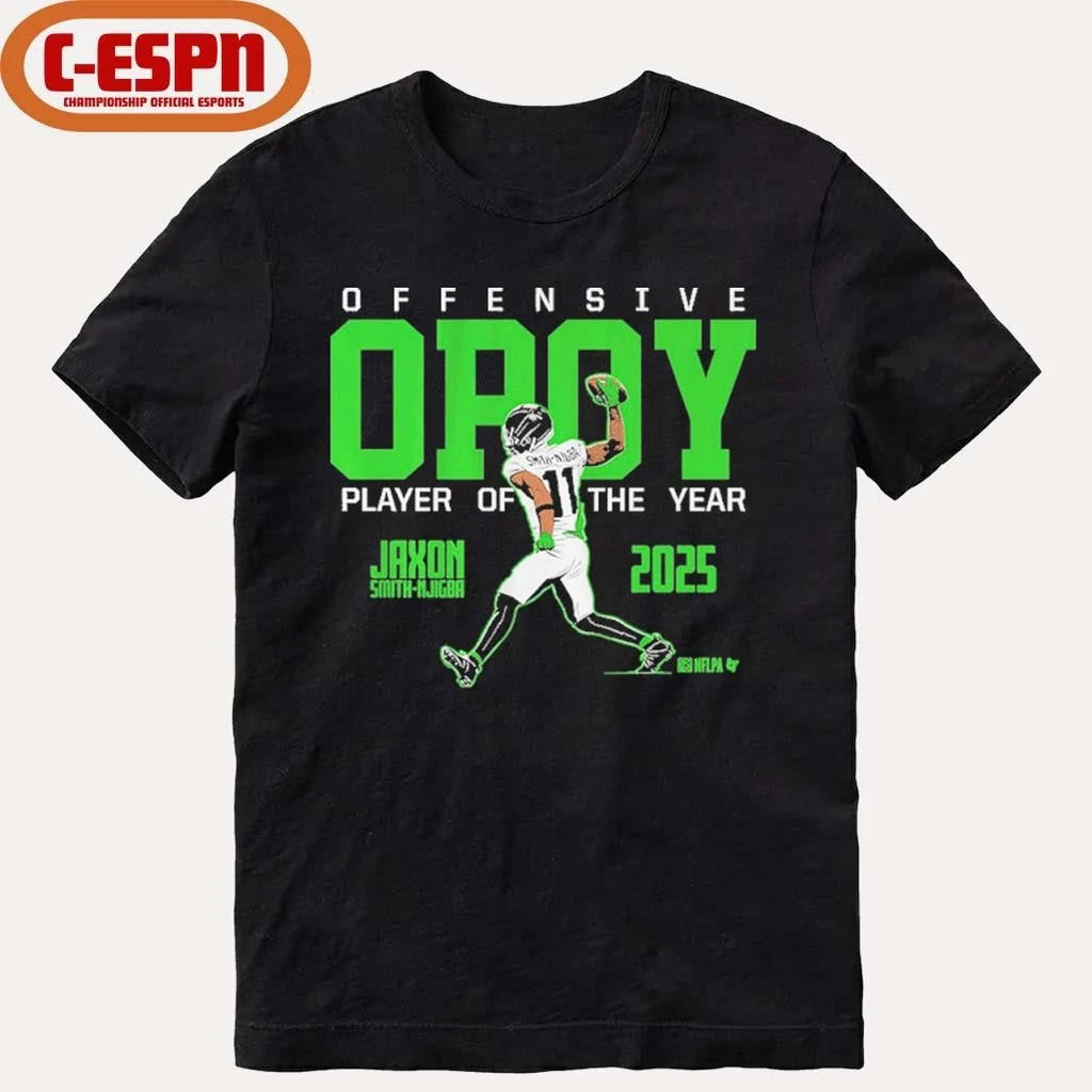 Official Jaxon Smith-Njigba 2025 Offensive Player of the Year T-Shirt