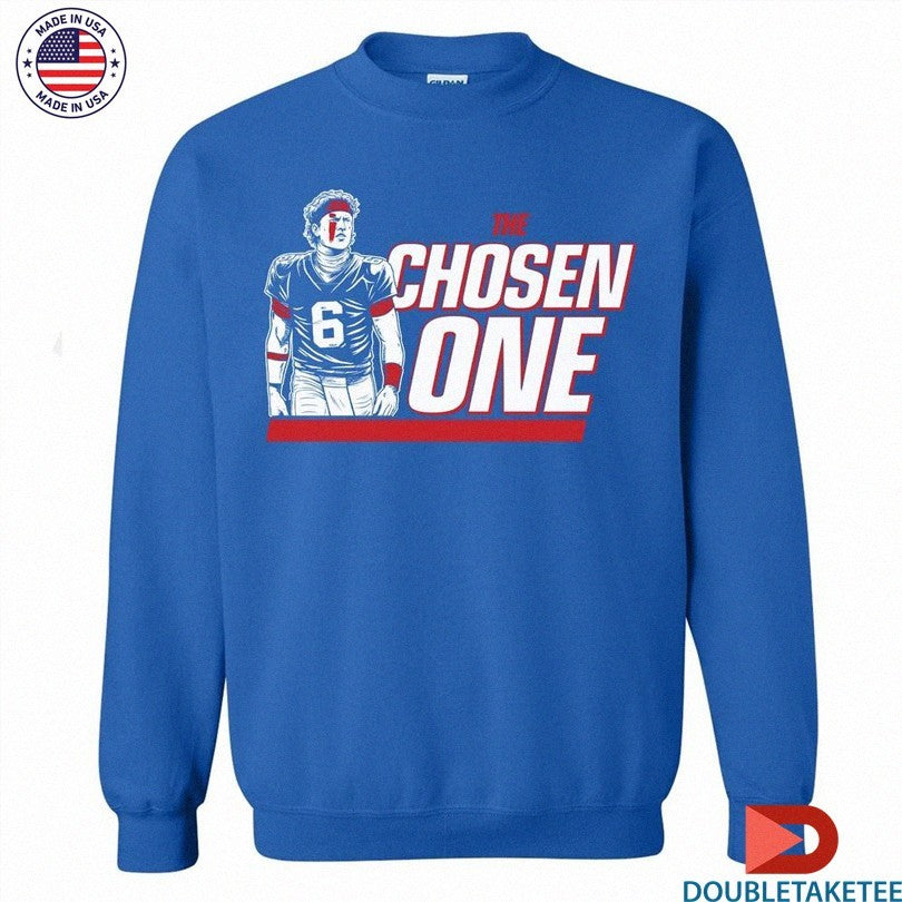 Official Jaxson Dart #6 New York Giants The Chosen One Football Shirts