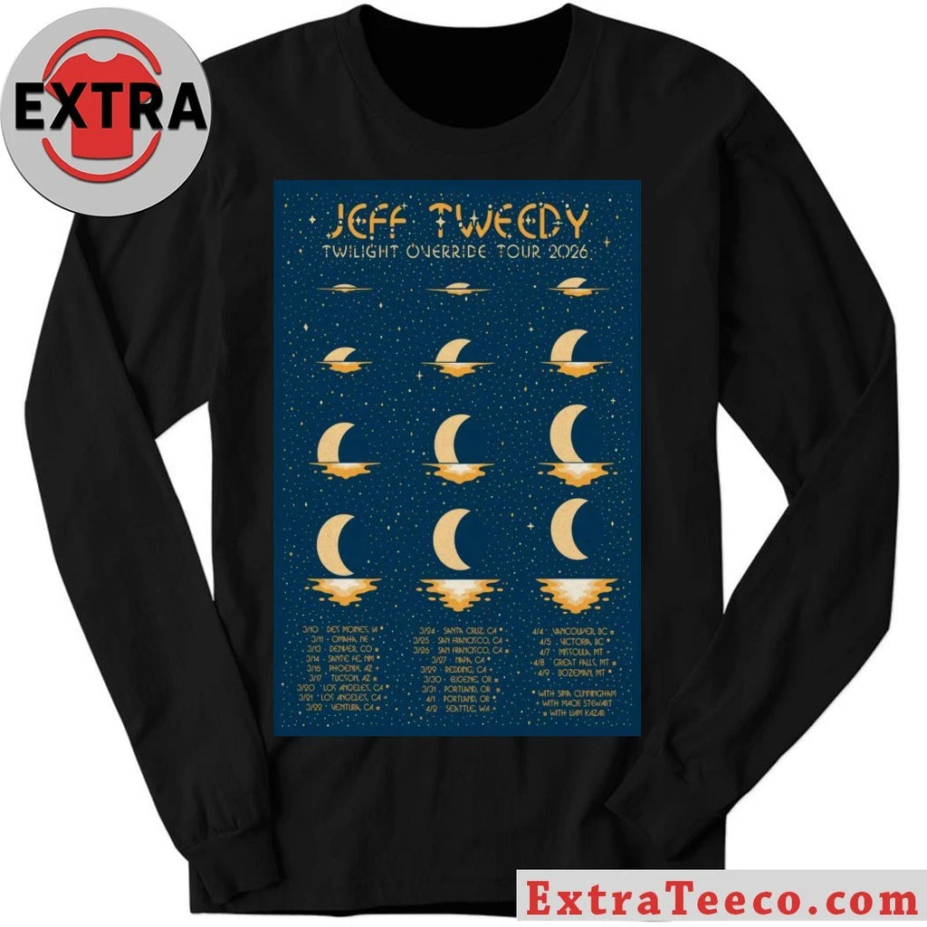 Official Jeff Tweedy Twilight Override March-April 2026 Tour Poster T-Shirt