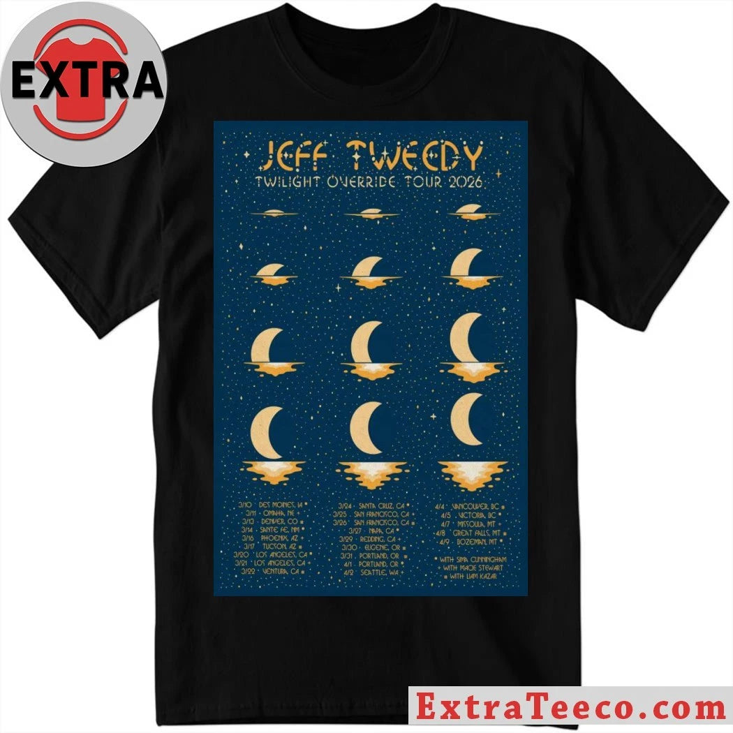 Official Jeff Tweedy Twilight Override March-April 2026 Tour Poster T-Shirt