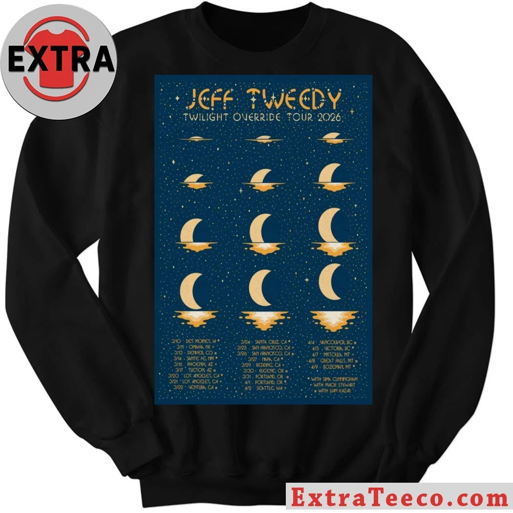Official Jeff Tweedy Twilight Override March-April 2026 Tour Poster T-Shirt