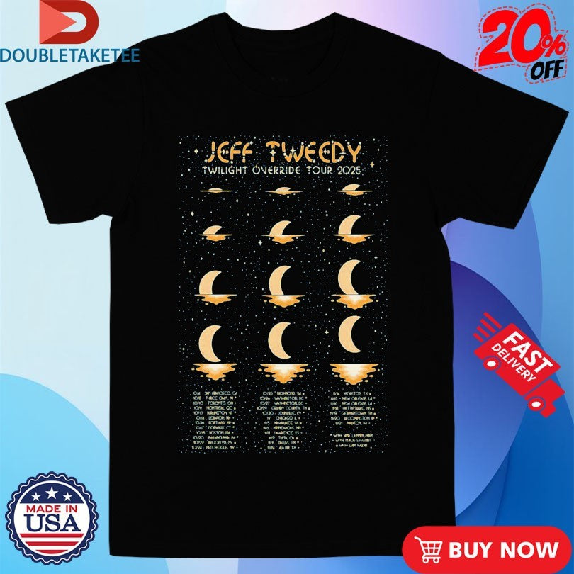 Official Jeff Tweedy Twilight Override Tour 2025 Moons Shirts