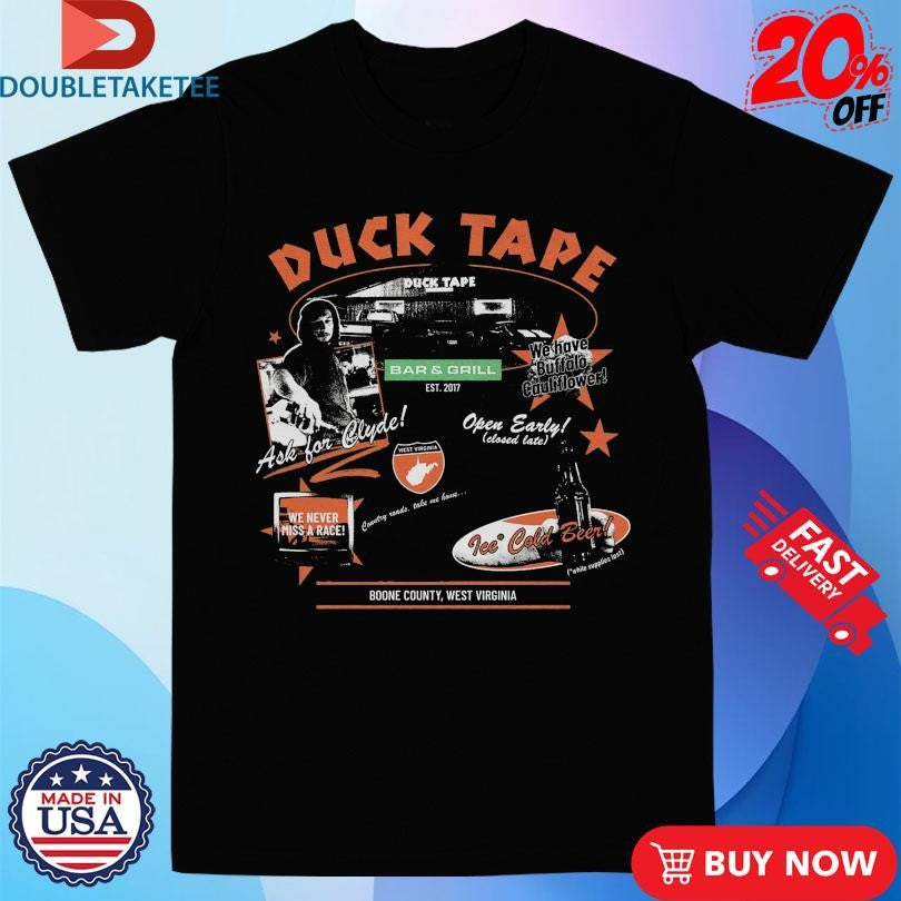 Official Jes Sheldon Duck Tape Bar And Grill Boone County West Virginia Shirts