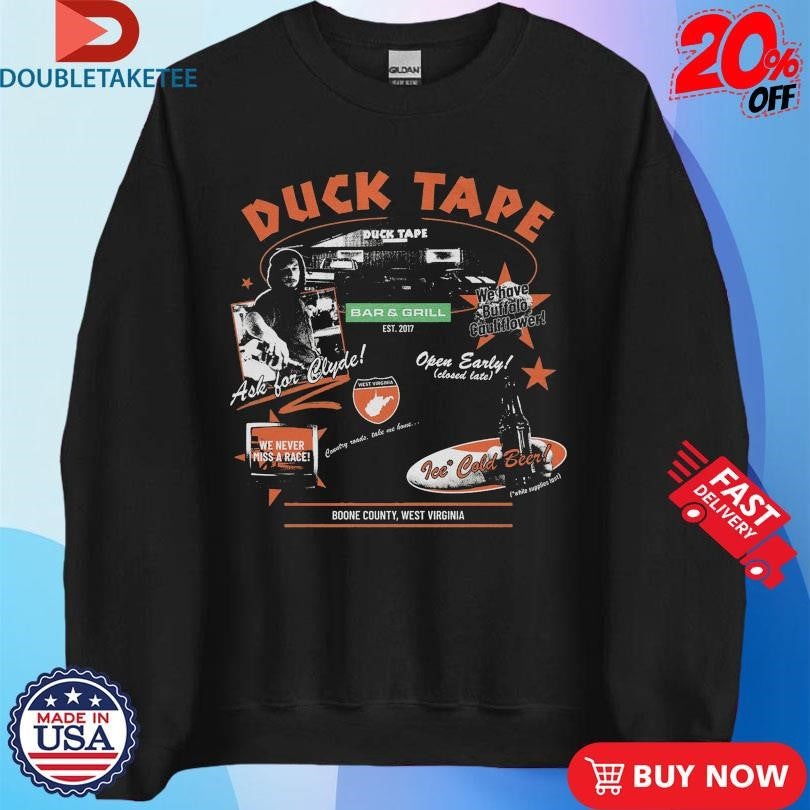 Official Jes Sheldon Duck Tape Bar And Grill Boone County West Virginia Shirts