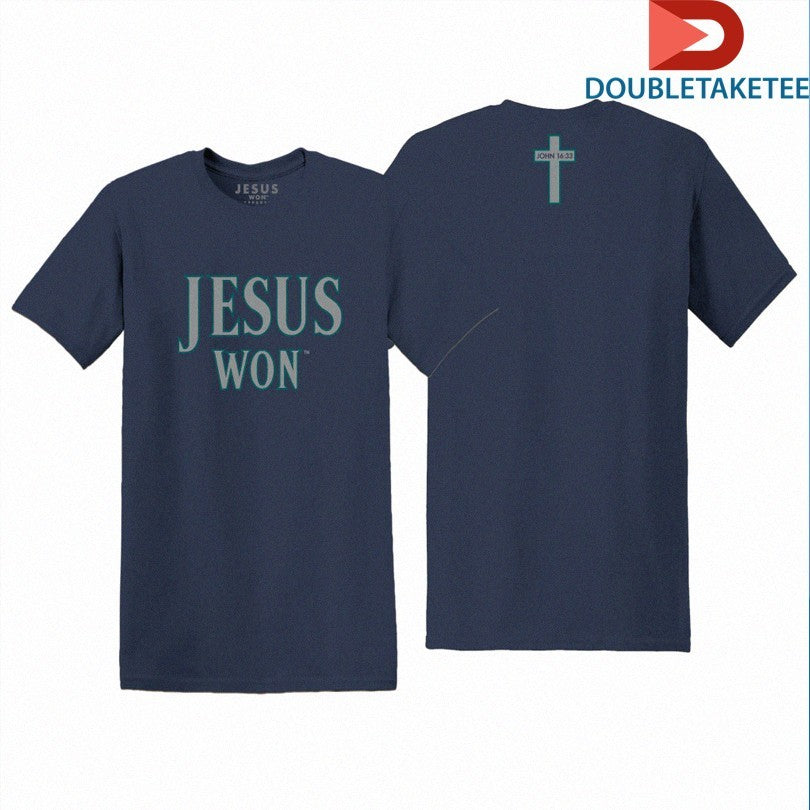 Official Jesus Won Seattle Mariners Cross Shirts