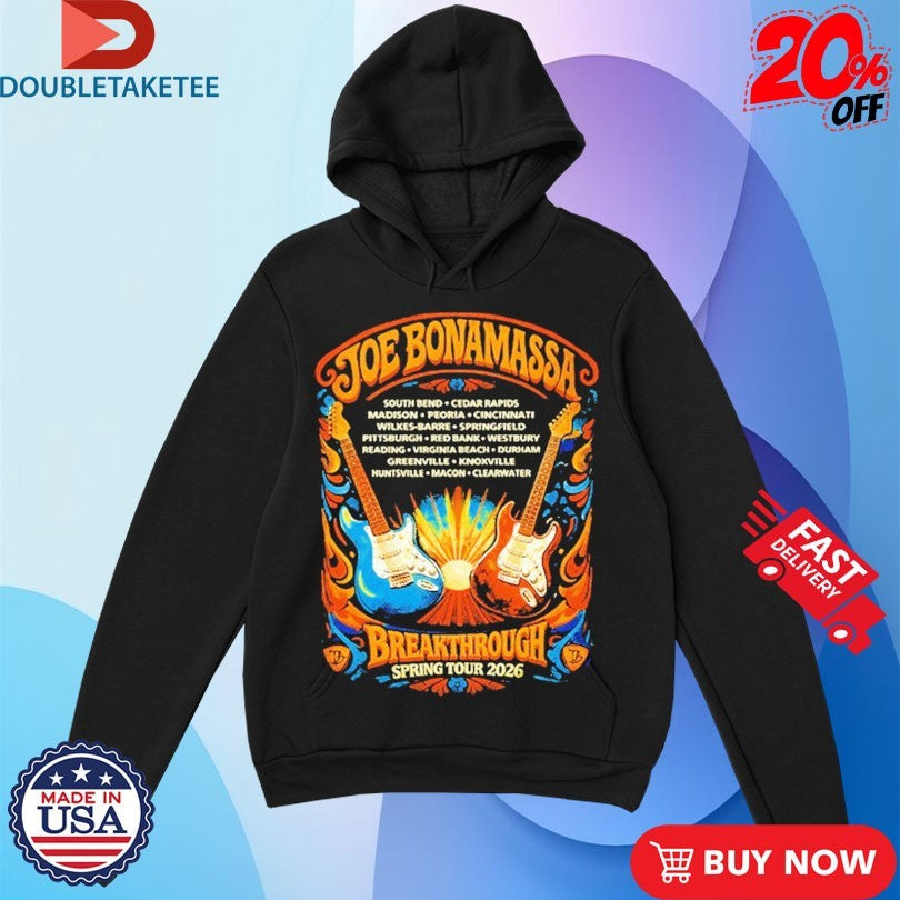 Official Joe Bonamassa 2026 U.S. Spring Tour Guitars Shirts