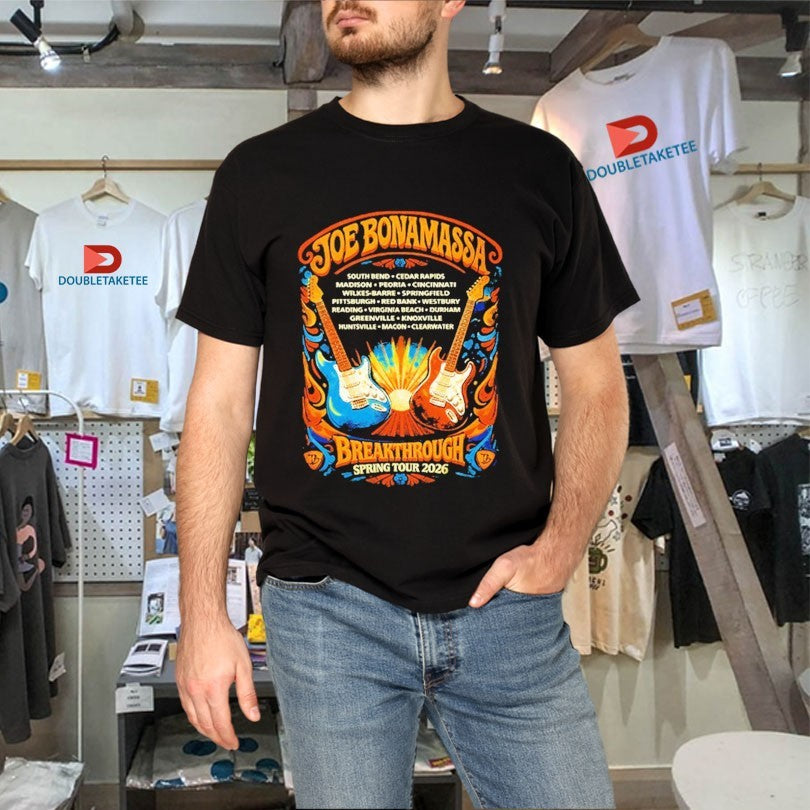 Official Joe Bonamassa 2026 U.S. Spring Tour Guitars Shirts