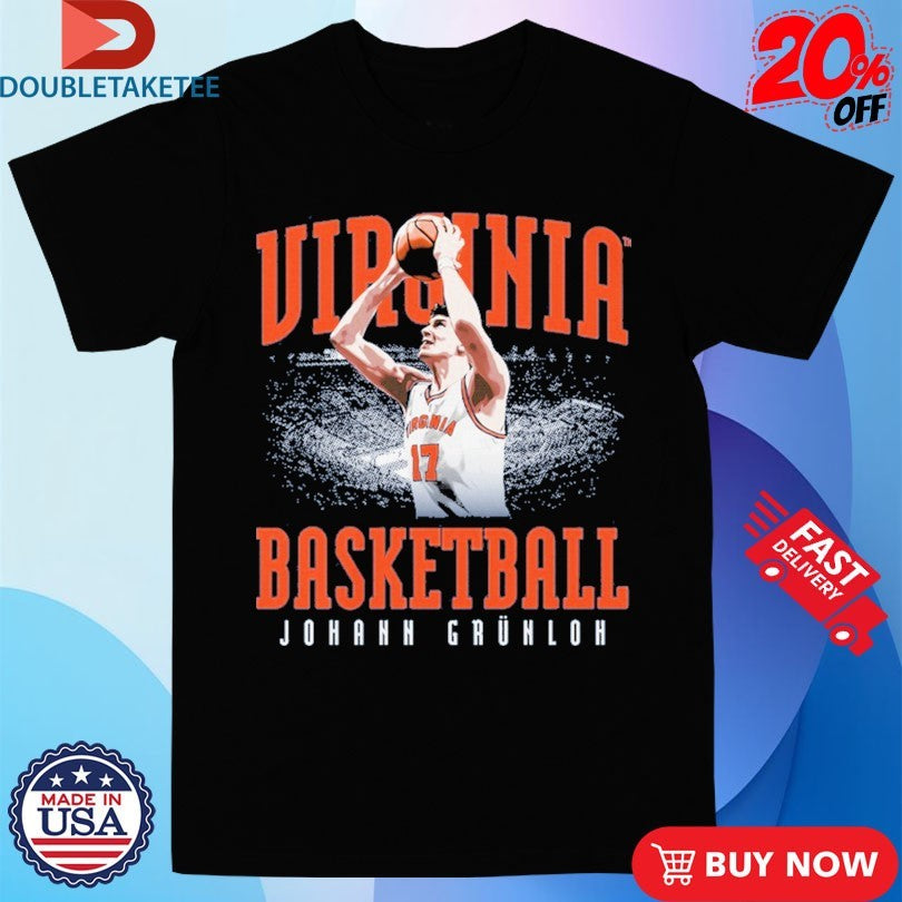 Official Johann Grünloh Virginia Cavaliers Basketball Player Shirts