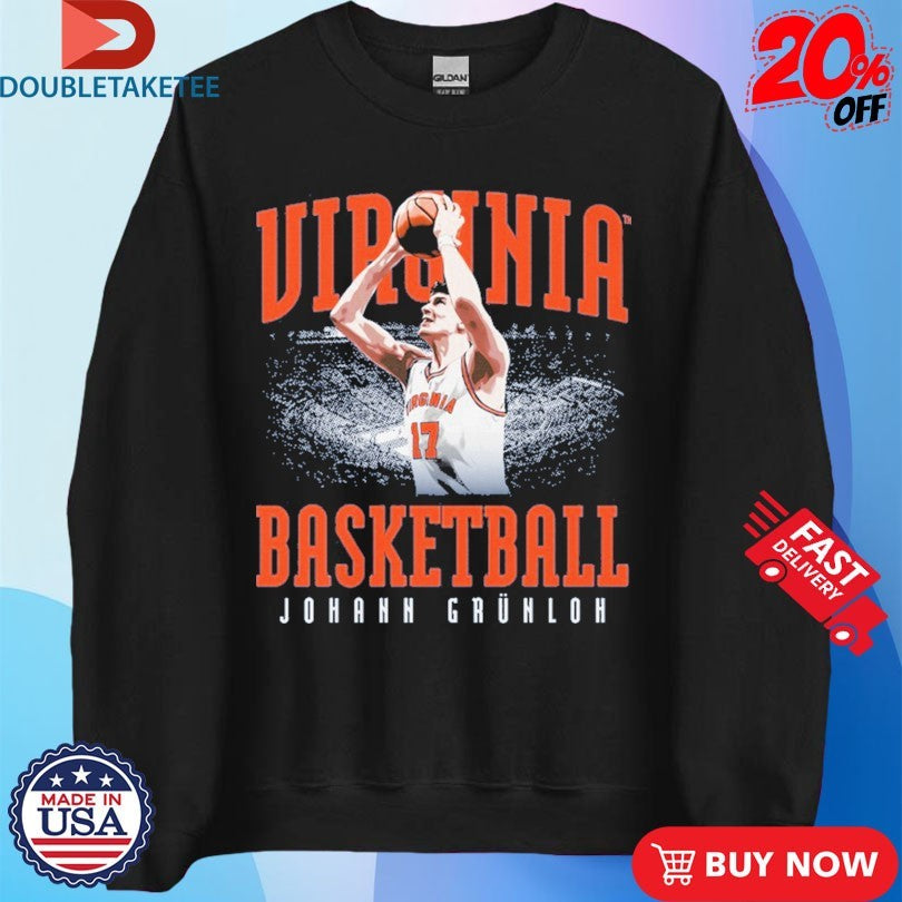 Official Johann Grünloh Virginia Cavaliers Basketball Player Shirts