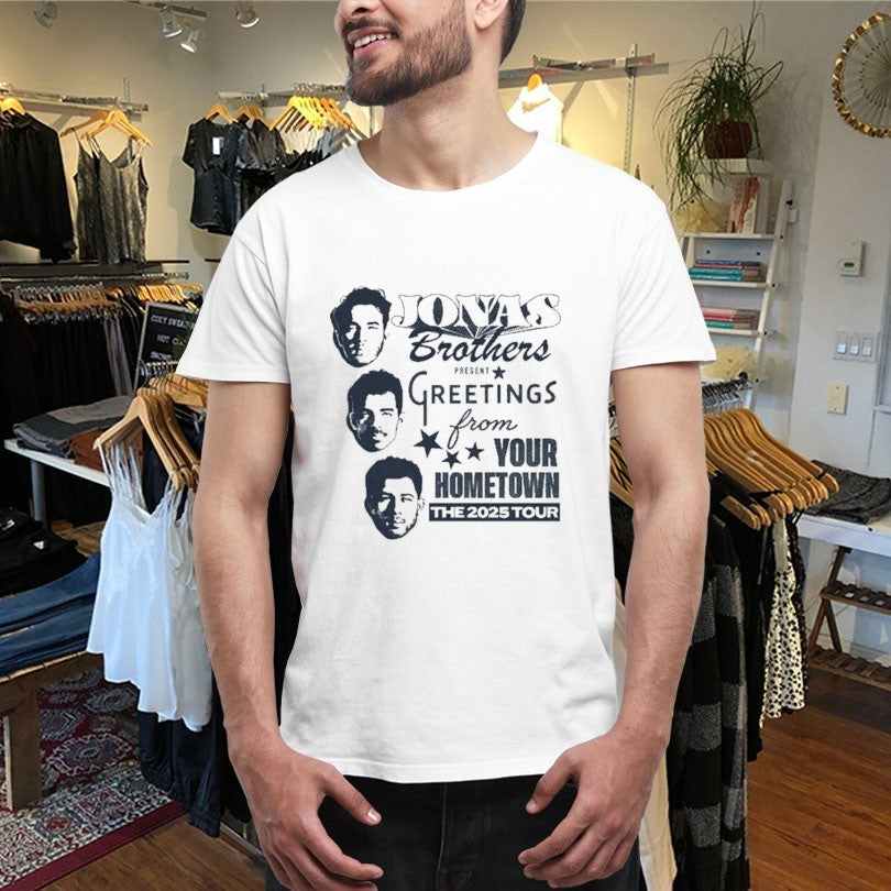 Official Jonas Brothers Greetings From Your Hometown Tour 2025 Faces Shirts