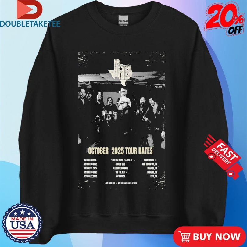 Official Josh Abbott Band October 2025 Tour Dates Shirts