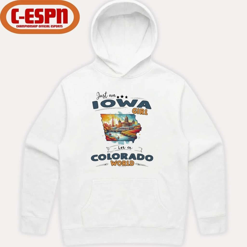 Official Just An Iowa Girl In A Colorado World Retro Shirt