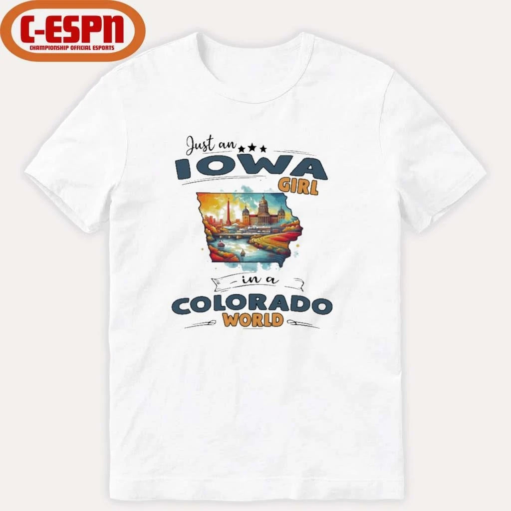 Official Just An Iowa Girl In A Colorado World Retro Shirt