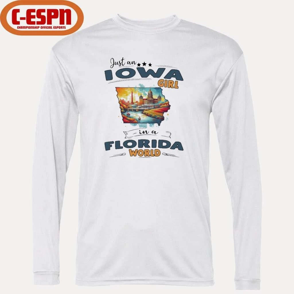 Official Just An Iowa Girl In A Florida World Retro Shirt
