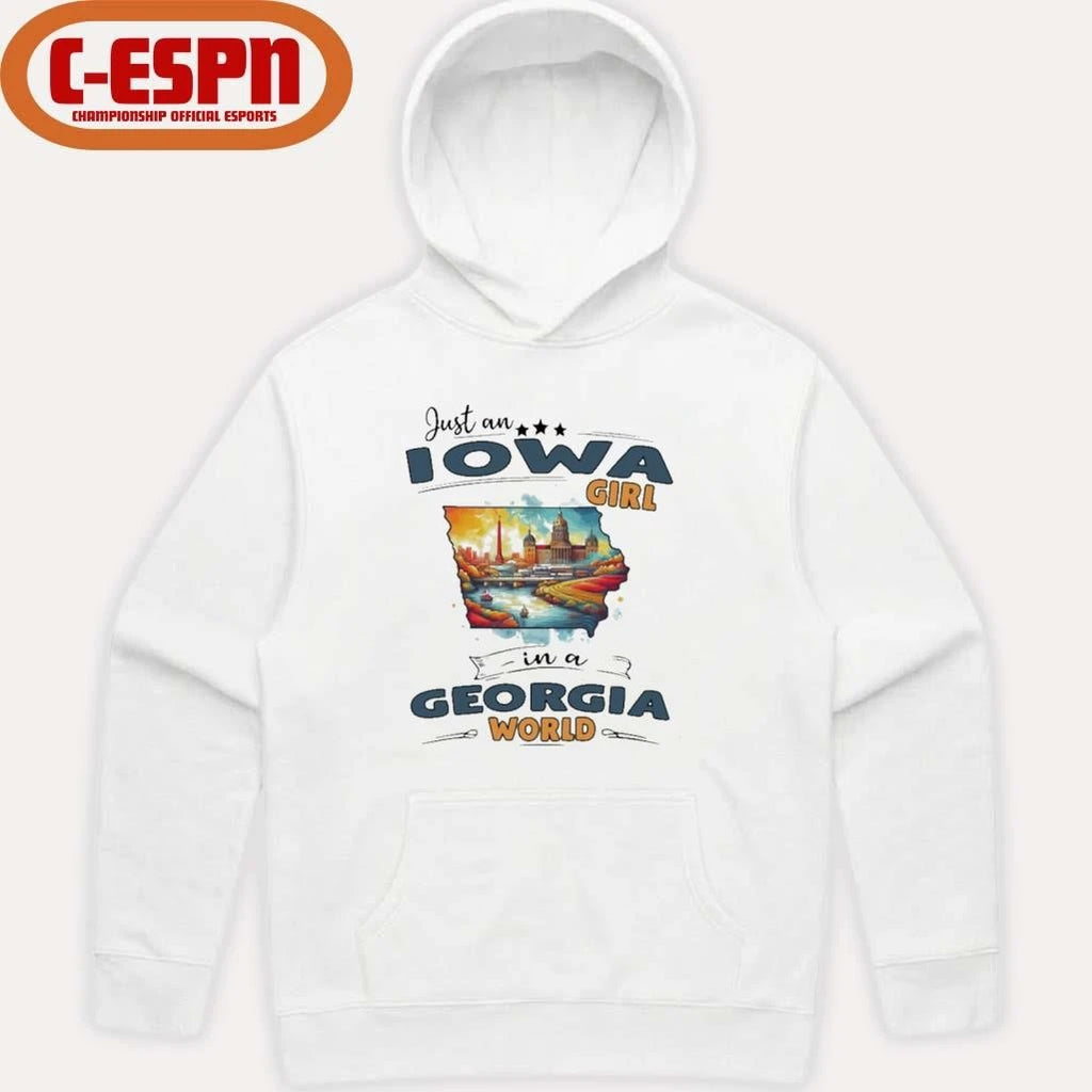 Official Just An Iowa Girl In A Georgia World Retro Shirt
