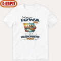 Official Just An Iowa Girl In A Massachusetts World Retro Shirt