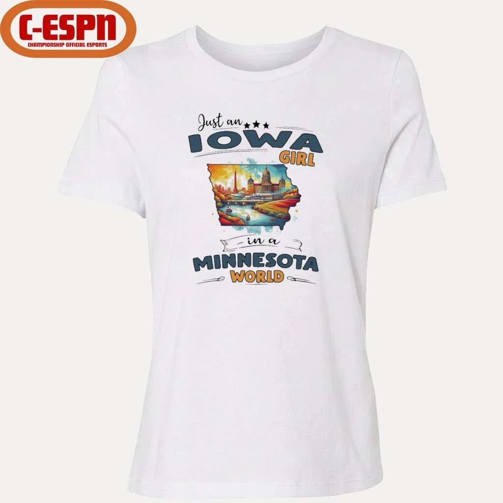 Official Just An Iowa Girl In A Minnesota World Retro Shirt