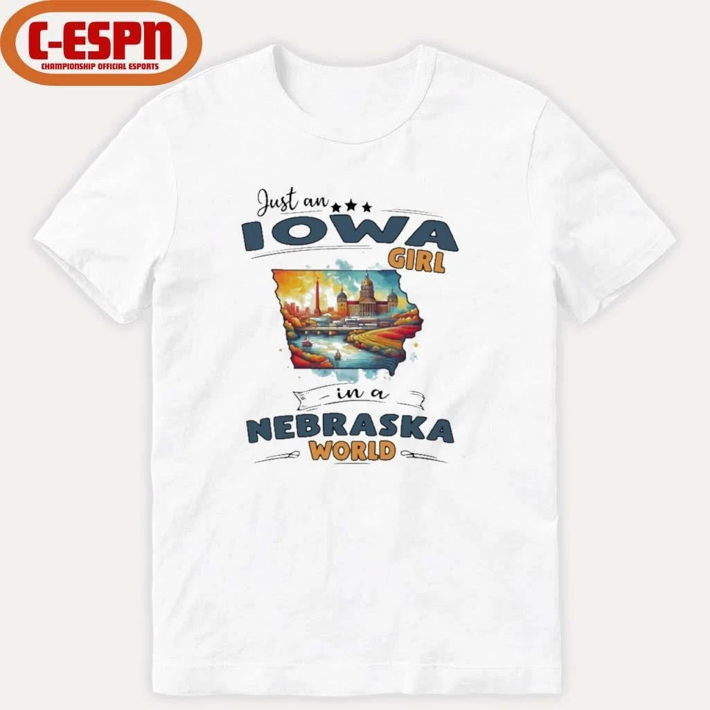 Official Just An Iowa Girl In A Nebraska World Retro Shirt