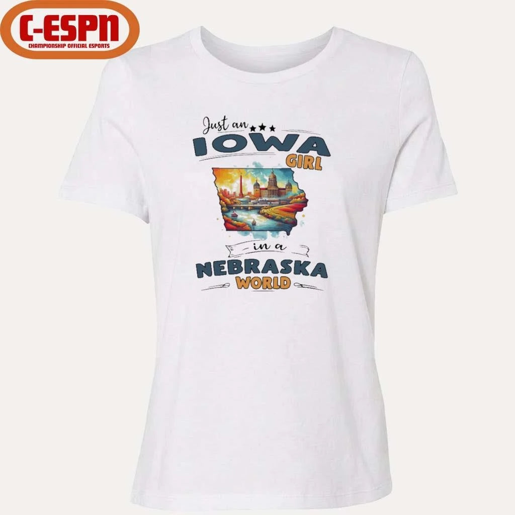 Official Just An Iowa Girl In A Nebraska World Retro Shirt