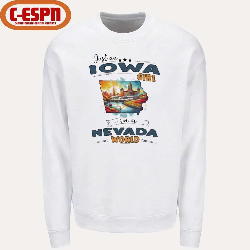 Official Just An Iowa Girl In A Nevada World Retro Shirt
