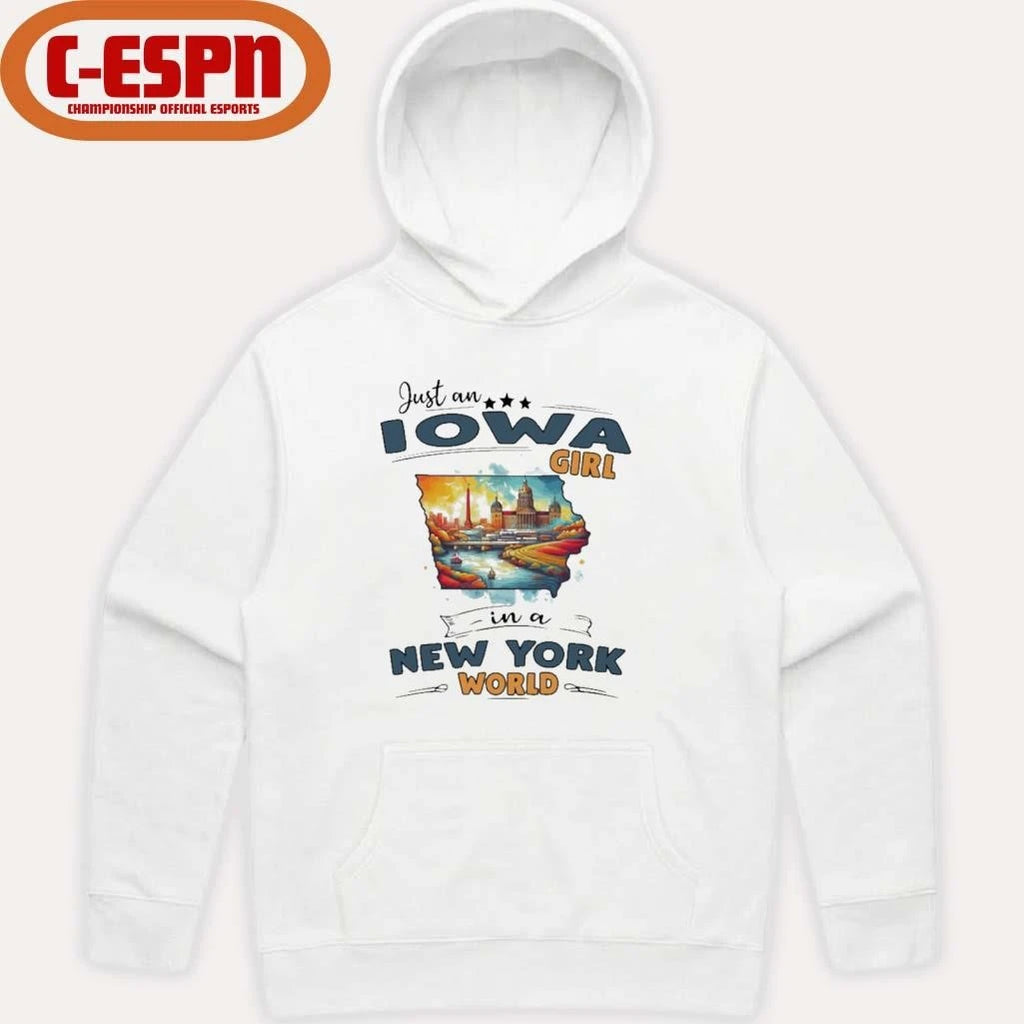 Official Just An Iowa Girl In A New York World Retro Shirt