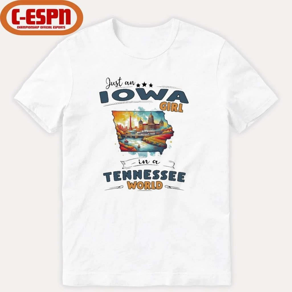 Official Just An Iowa Girl In A Tennessee World Retro Shirt