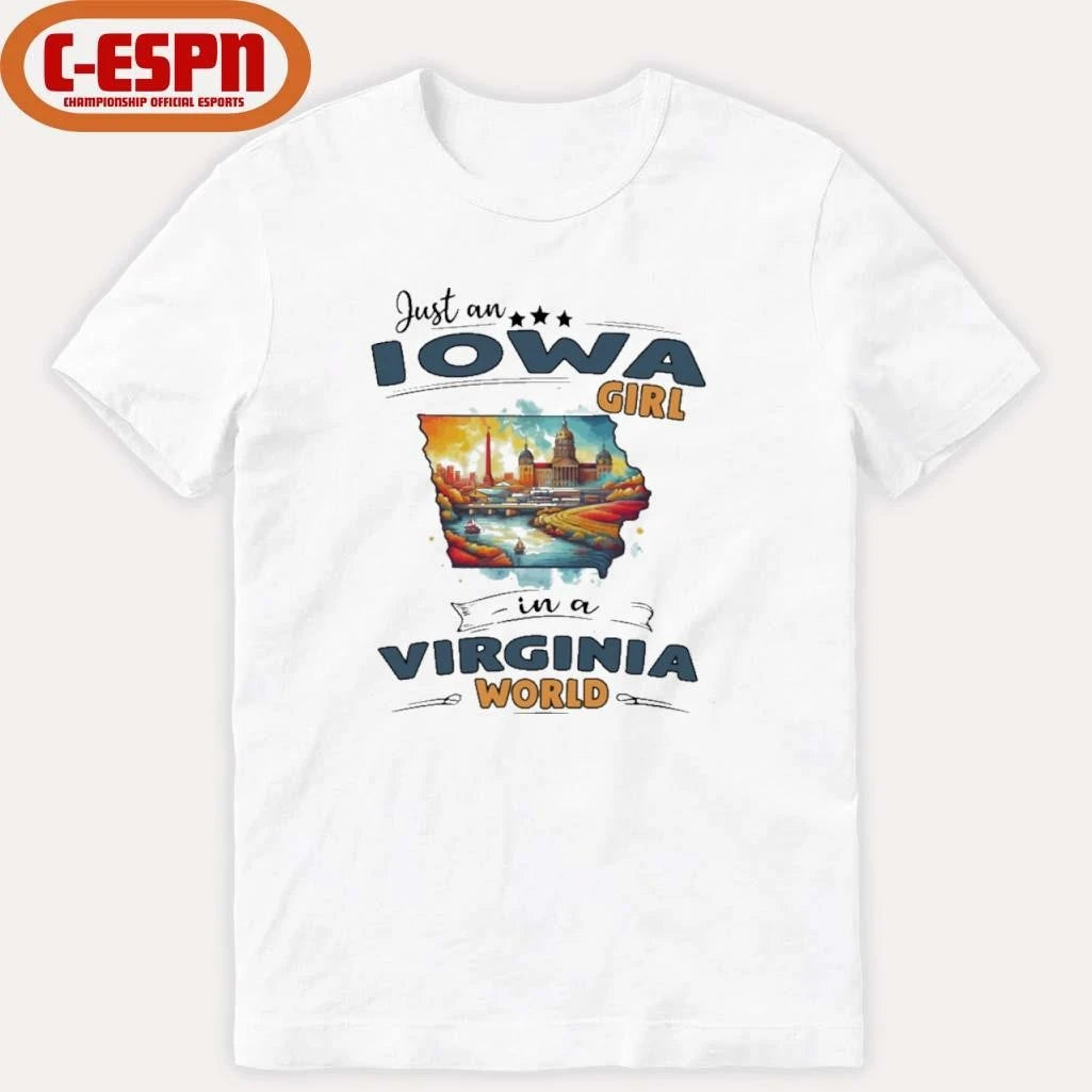 Official Just An Iowa Girl In A Virginia World Retro Shirt