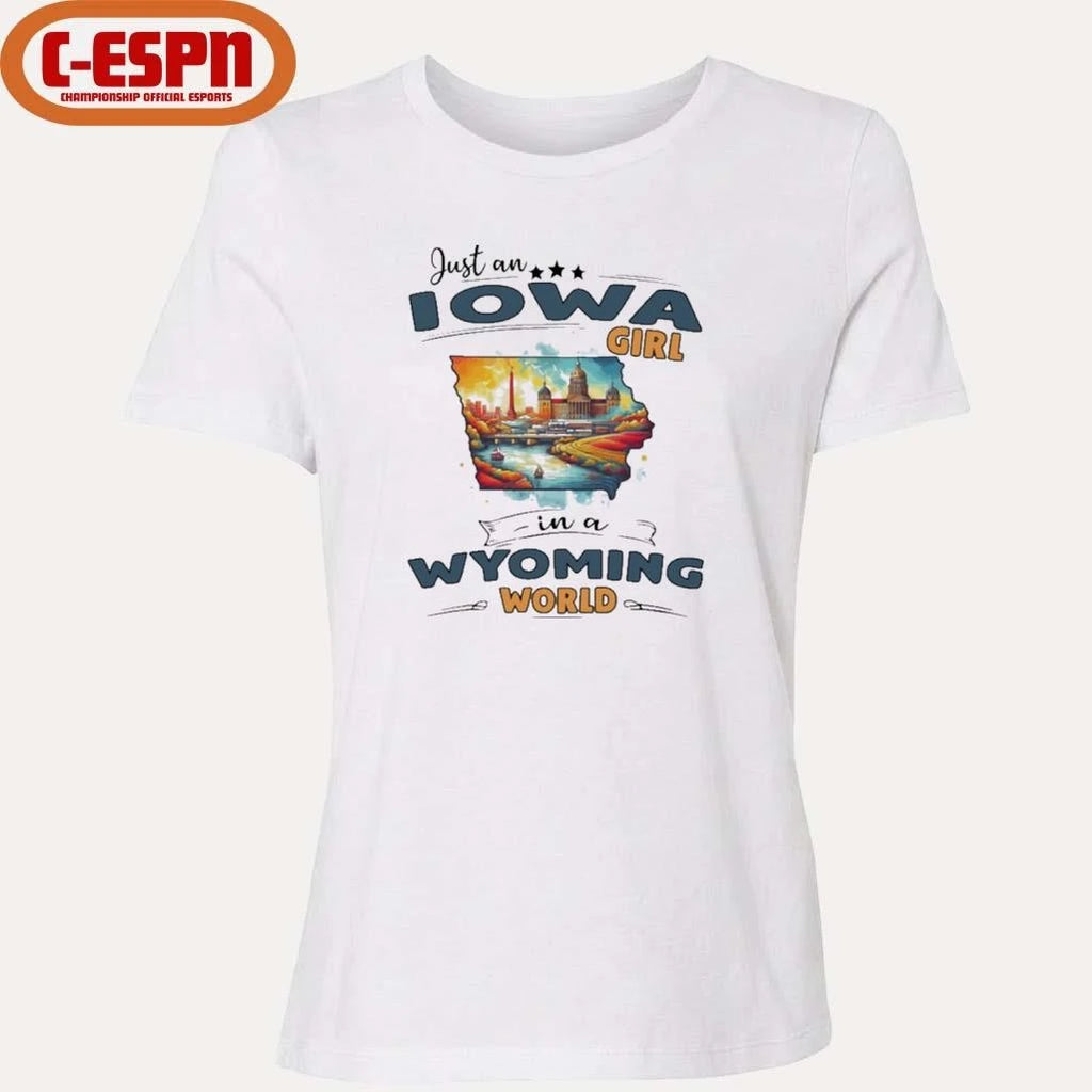 Official Just An Iowa Girl In A Wyoming World Retro Shirt