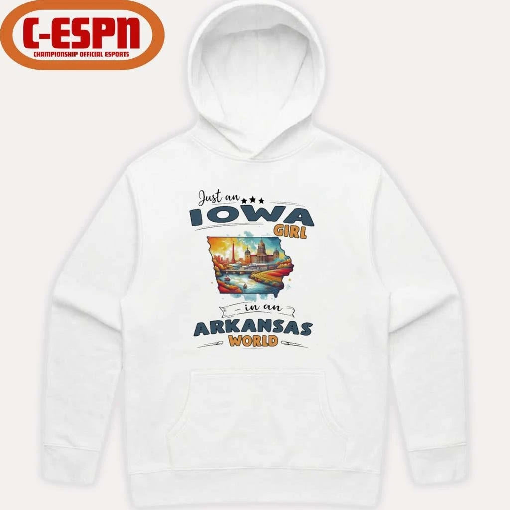 Official Just An Iowa Girl In An Arkansas World Retro Shirt