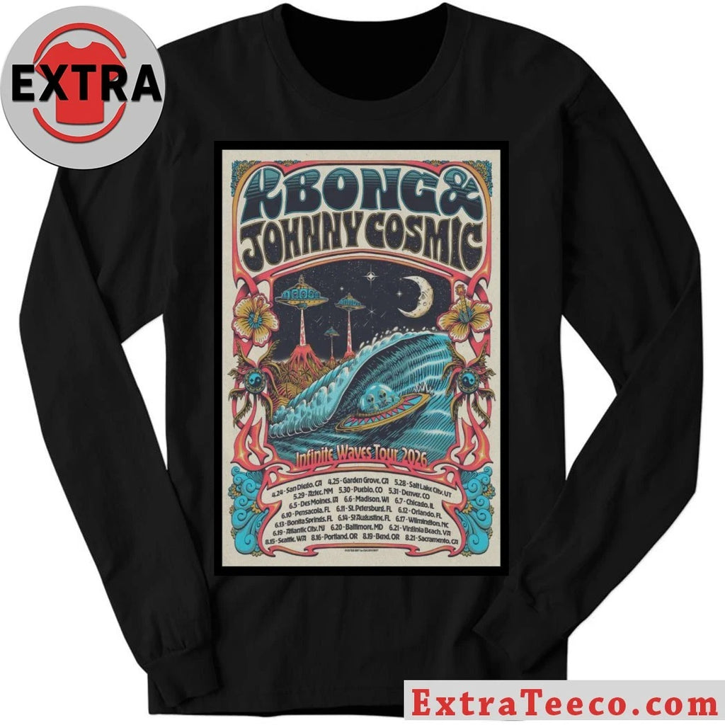 Official KBong And And Johnny Cosmic Infinite Waves Tour 2026 Poster Shirt