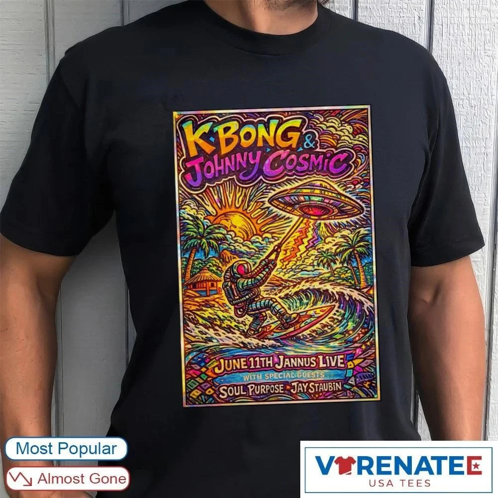 Official KBong Johnny Cosmic 2026 St Petersburg FL Live Show June 11 Concert Poster Reggae Music Graphic Tee T-Shirt
