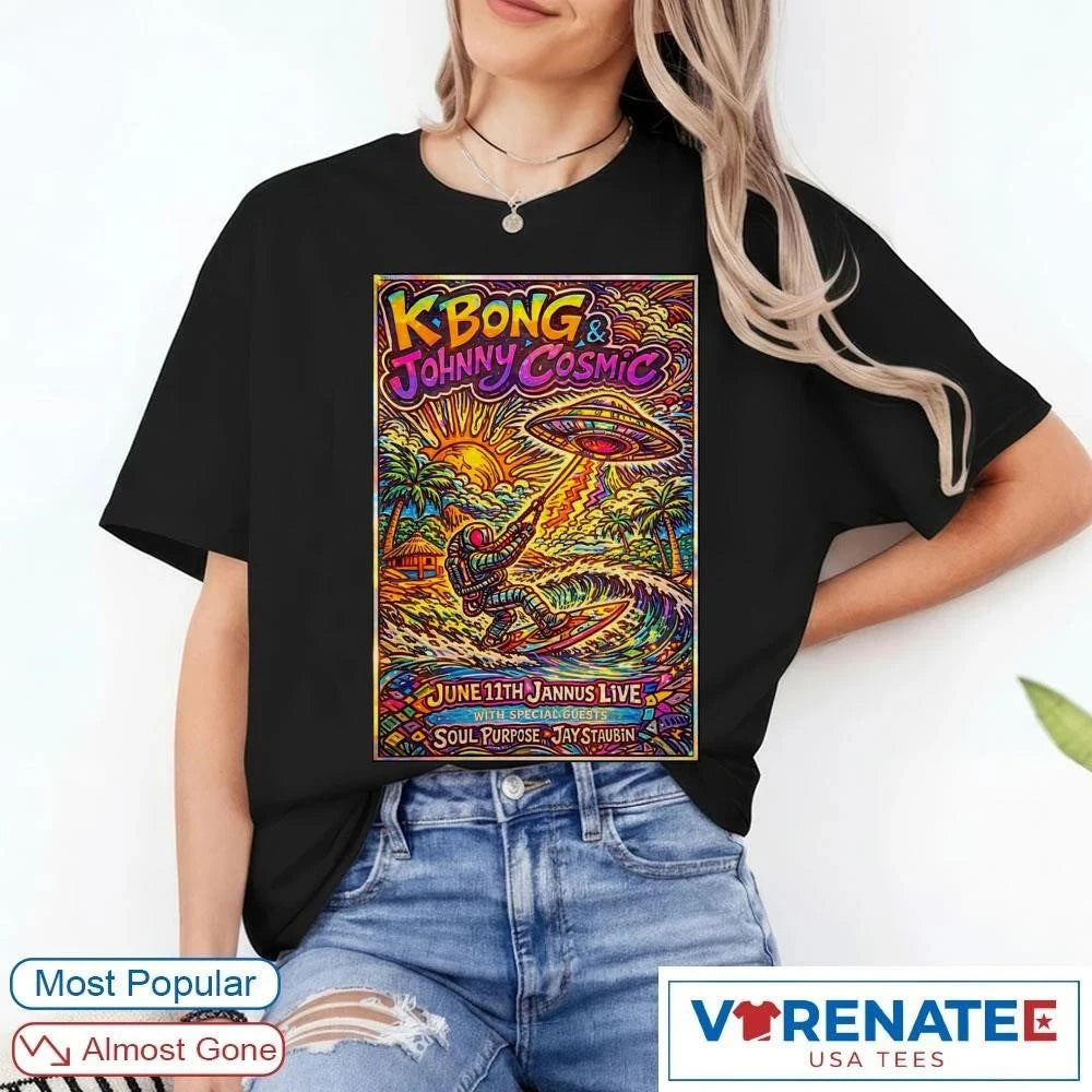 Official KBong Johnny Cosmic 2026 St Petersburg FL Live Show June 11 Concert Poster Reggae Music Graphic Tee T-Shirt