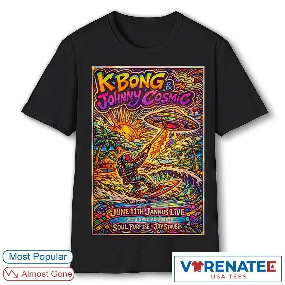 Official KBong Johnny Cosmic 2026 St Petersburg FL Live Show June 11 Concert Poster Reggae Music Graphic Tee T-Shirt