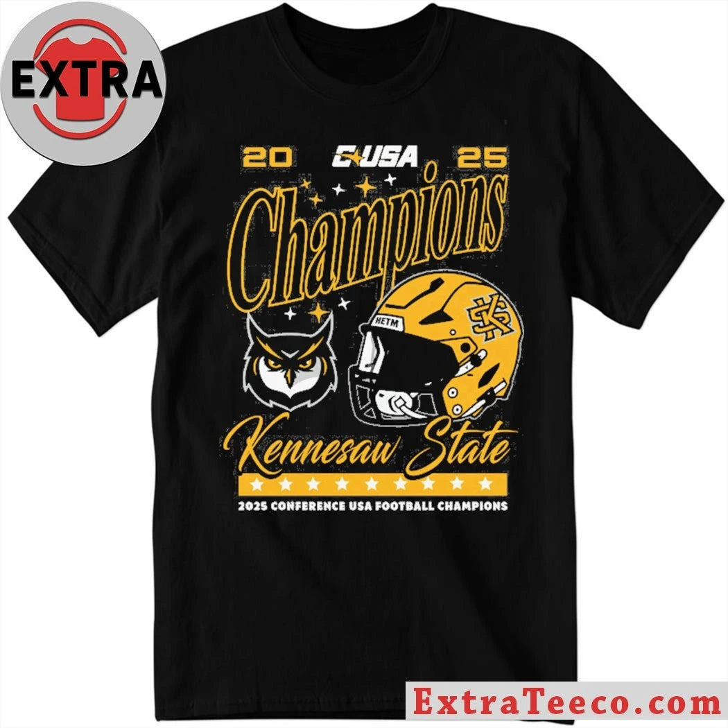 Official KSU Conference Champs Unisex Garment-Dyed Heavyweight 2025 Conference Uas Football Champion Logo T-Shirt