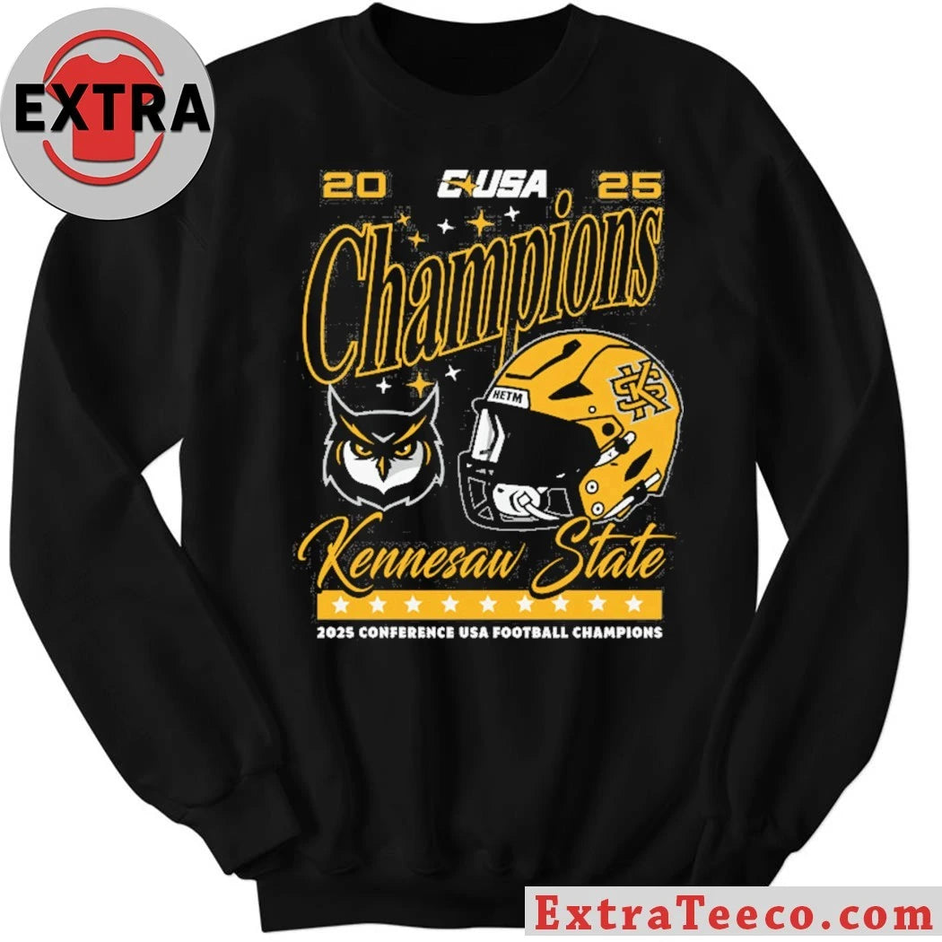 Official KSU Conference Champs Unisex Garment-Dyed Heavyweight 2025 Conference Uas Football Champion Logo T-Shirt
