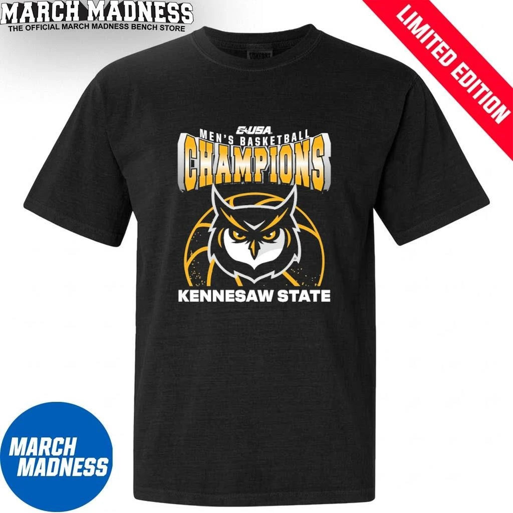 Official KSU Owls C-USA Men’s Basketball Champions T-Shirt