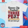 Official Kansas City Chiefs Football Three Peat We Ain’t Done Yet Helmet Leopard Shirts