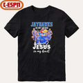 Official Kansas Jayhawks Basketball In My Veins Jesus In My Heart Shirt
