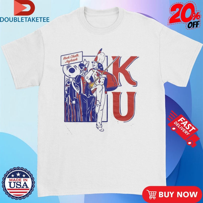 Official Kansas Jayhawks Rock Chalk KU Marching Shirts