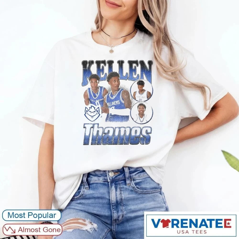 Official Kellen Thames Saint Louis Billikens Retro 90S T-Shirt