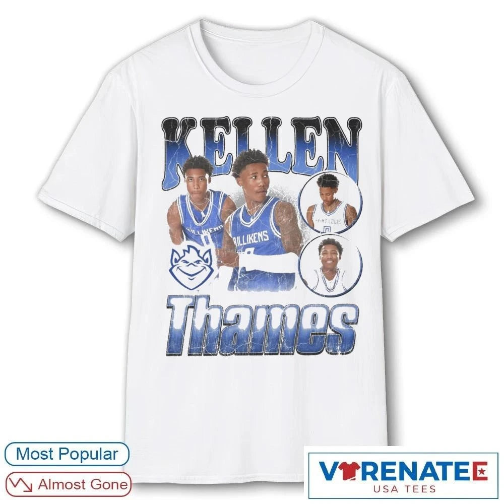 Official Kellen Thames Saint Louis Billikens Retro 90S T-Shirt