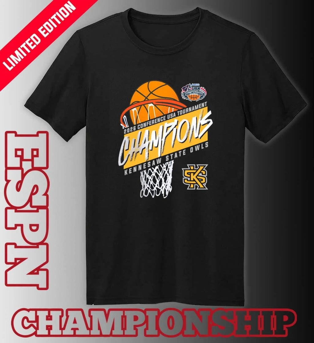 Official Kennesaw State Men’s Basketball Conference USA Tournament Champions 2026 T-Shirt