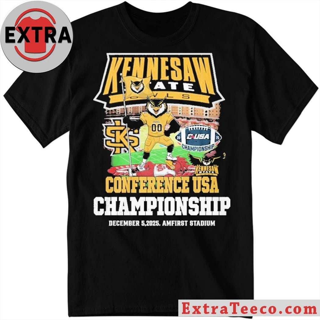 Official Kennesaw State Owls Conference USA Championship December 5 2025 Amfirst Stadium 2025 Logo T-Shirt