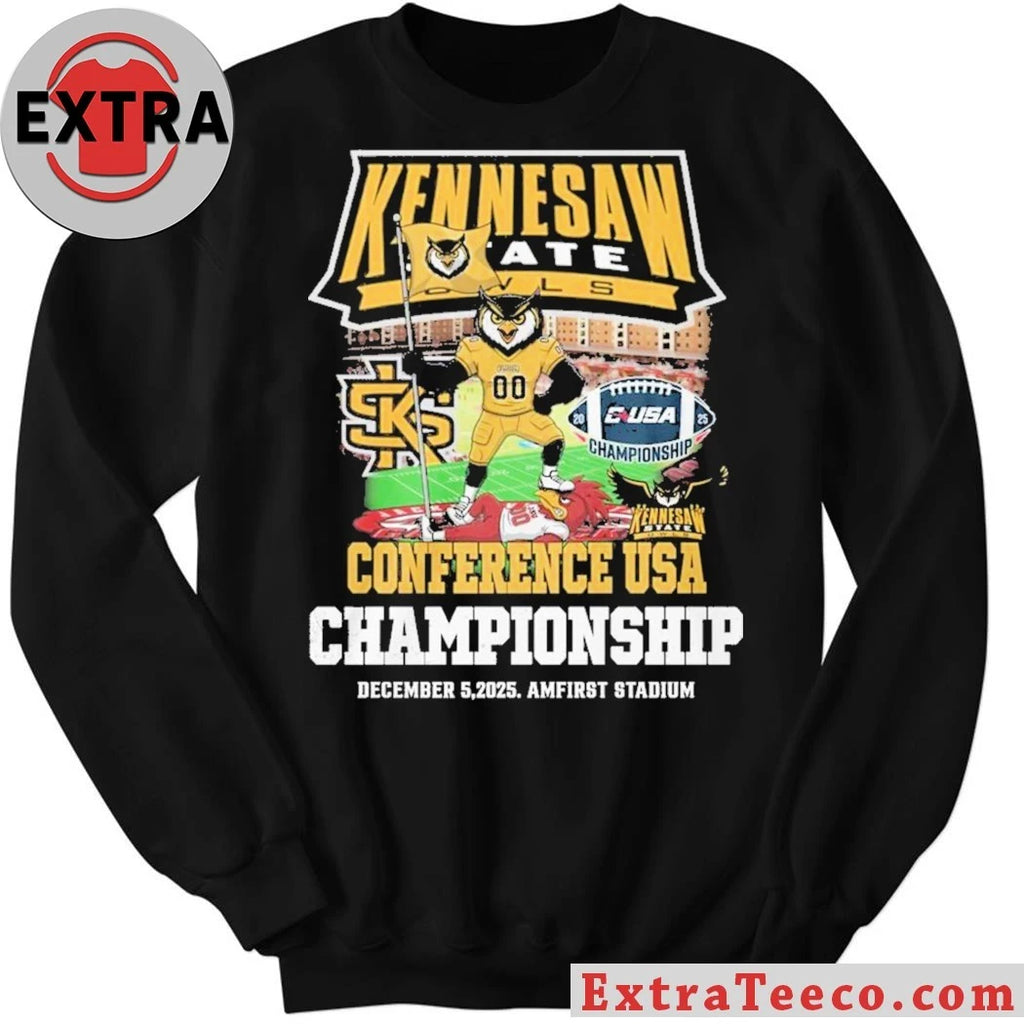 Official Kennesaw State Owls Conference USA Championship December 5 2025 Amfirst Stadium 2025 Logo T-Shirt
