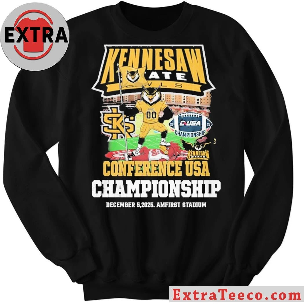 Official Kennesaw State Owls Conference USA Championship December 5 2025 Amfirst Stadium 2025 Logo T-Shirt