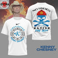 Official Kenny Chesney Firefighter No Shoes Nation Signature And Logo 2026 Two Sided T-Shirt