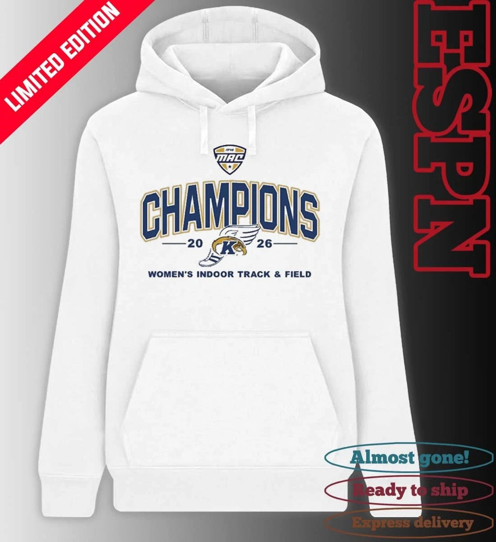 Official Kent State Golden Flashes 2026 MAC Women’s Indoor Track &amp; Field Champions T-Shirt