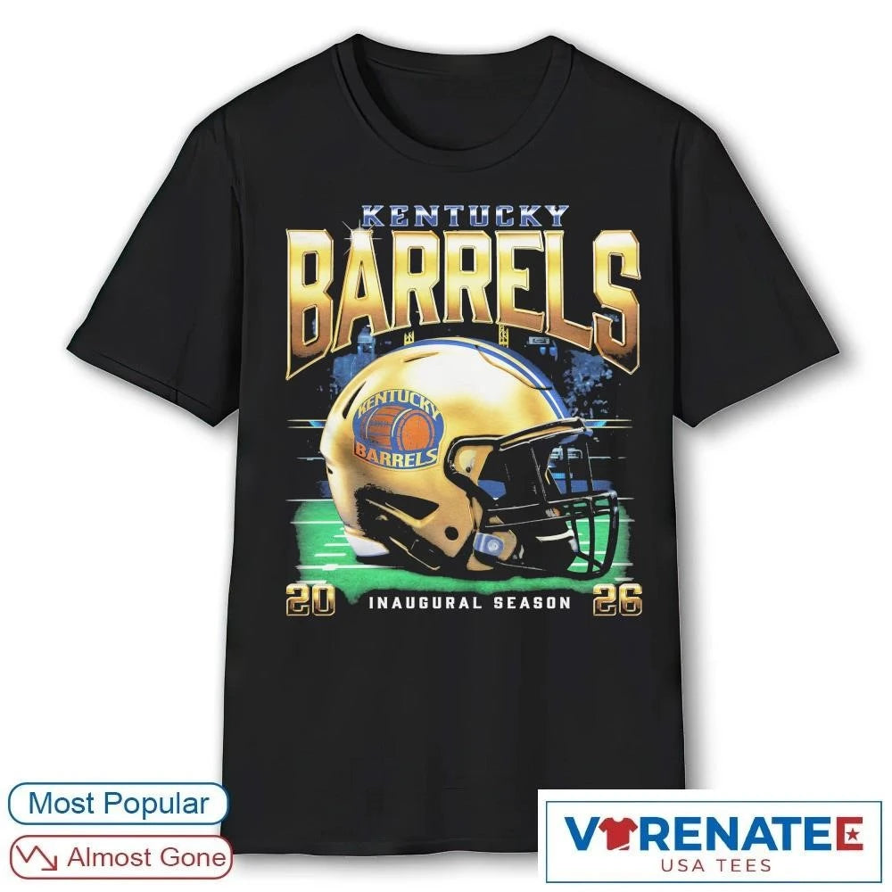 Official Kentucky Barrels Inaugural Season Schedule 2026 Helmet T-Shirt
