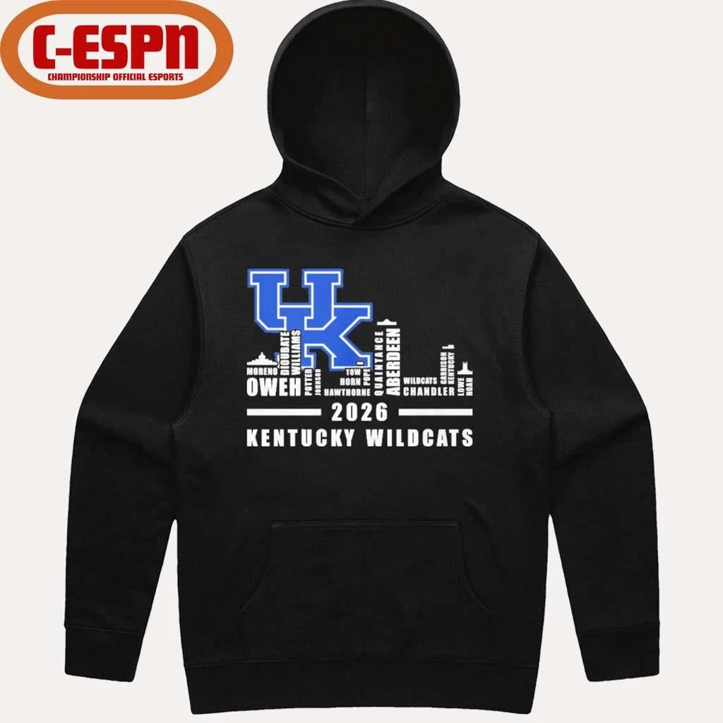 Official Kentucky Basketball Skyline Player Names 2026 Shirt