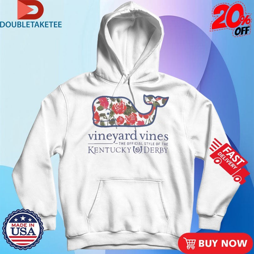 Official Kentucky Derby Vineyard Vines Watercolor Rose Whale Shirts